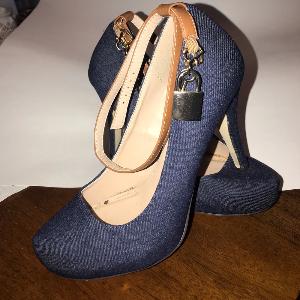 Justfab denim high heels